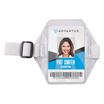 Advantus 75649 Vinyl Badge Holder, 2 1/2" x 3 1/2", Clear, 12/Box - Default Title