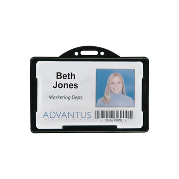 Advantus 75656 Plastic Holder, 2 1/8" x 3 3/8", Black, 25/Pack - Default Title