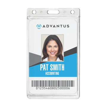 Advantus 76076 Plastic Badge Holder, 2 1/8" x 3 3/8", Clear, 25/Box - Default Title