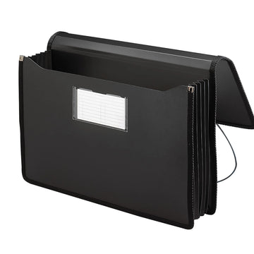Smead 71510 Poly Expansion Wallet, Legal, Black - Default Title