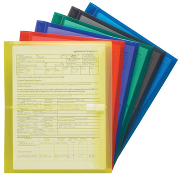 Smead 89669 Polypropylene Poly Envelope, Letter, Assorted, 6/Pack - Default Title