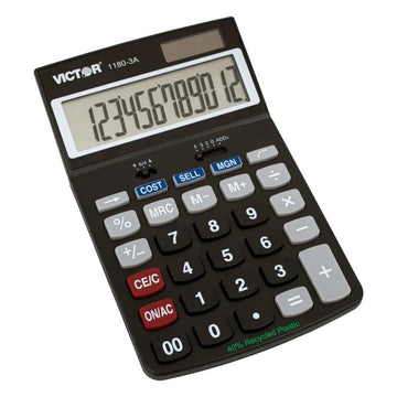 Victor 1180-3A Calculator, 4 3/4" x 6 1/2", Black - Default Title