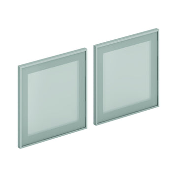 HON Glass Door, 14 3/4" High, Gray - 14 3/4"