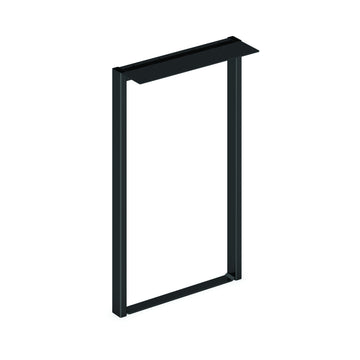 HON HLPLOS23 Metal Support Leg, 23" High, 2/Pack - Black