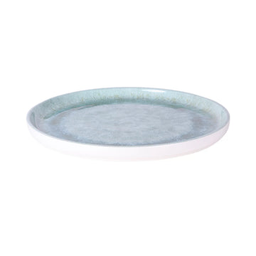 Elite Global Solutions B190106 Monet Melamine Plate, 10 5/8" Diameter, 6/Case - Sea Moss Reactive Glaze