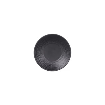 Elite Global Solutions B20365 Denali Black Melamine Plate, 6 1/4" Diameter, 6/Case - Black