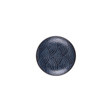 Elite Global Solutions B234058 Catalina Blue Melamine Plate, 5 3/4" Diameter, 6/Case - Dark