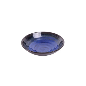 Elite Global Solutions B427067 Monet Melamine Bowl, 16 oz., 6/Case - Cobalt Reactive Glaze