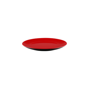 Elite Global Solutions JW99R2T Karma Red Melamine Plate, 9" Diameter, 6/Case - Black Red