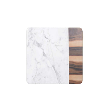 Elite Global Solutions Sierra Melamine Serving Board, 13" x 13" - Brown White