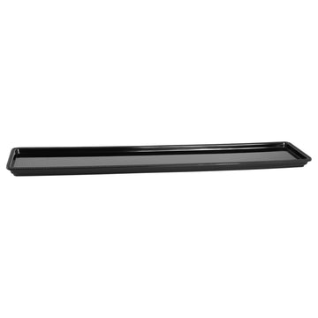 Elite Global Solutions Venetian Melamine Tray, 30" Long, Black - 6" x 1"