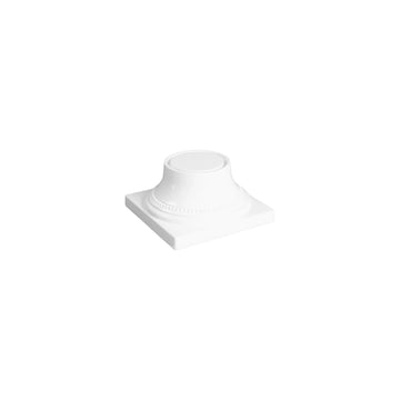 Elite Global Solutions M74P Melamine Venetian Black Base, 7" x 7" - White