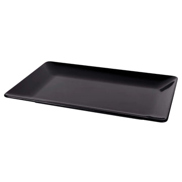 Elite Global Solutions M1811RC Symmetry Melamine Platter, 11 1/2" x 18" - Black