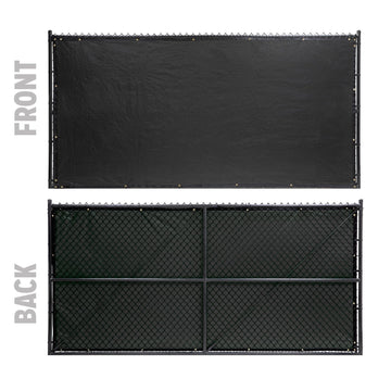 FenceScreen FB100-50 Polypropylene Privacy Screen, 50' Long, Black - 4'