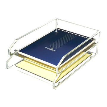Kantek AD15 Acrylic Letter Tray, 10 1/2" Wide, Clear - Default Title
