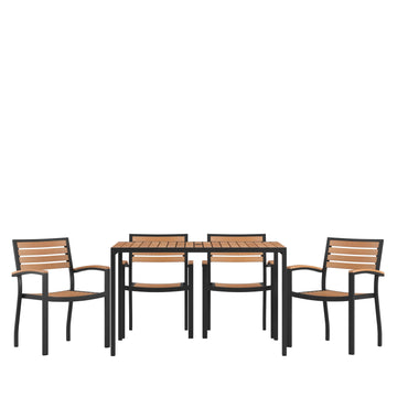 Flash Furniture XU-DG Plastic Table, 48" Wide, Beige - Arm Chair