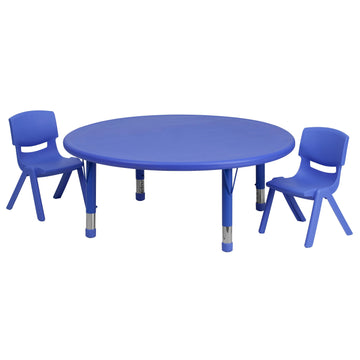 Flash Furniture YU-YCX Plastic Table, 220 lb. Capacity - Blue