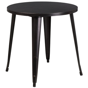 Flash Furniture CH-51090-29-BQ-GG Table, 29 1/2" High, Black - Default Title