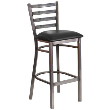 Flash Furniture XU-DG697BLAD-CLR-BAR Restaurant Bar Stool, 17" Wide - Black