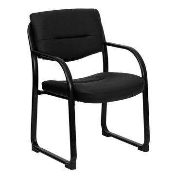 Flash Furniture BT-510-LEA-BK-GG Chair, 23" Wide, Black - Default Title