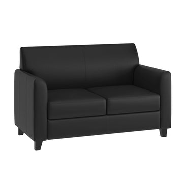 Flash Furniture BT-827-2 Hercules Diplomat Loveseat, 52" Wide - Black Leather