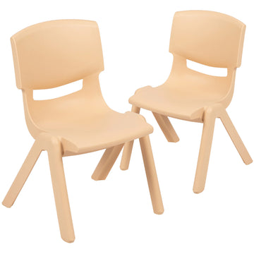 Flash Furniture 2-YU-YCX-003 Whitney Chair Set, 12 1/2" Wide, 2/Set - Beige