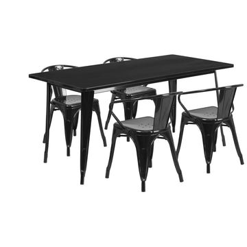 Flash Furniture ET-CT005-4-70 Table, 63" Wide - Black