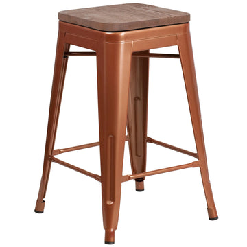 Flash Furniture ET-BT3503-24 Stool, 16" Wide - Copper