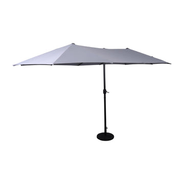 Flash Furniture GM-WL-UU021-GRY-GG Elizabeth Polyester Umbrella, 15' Wide, Gray - Default Title