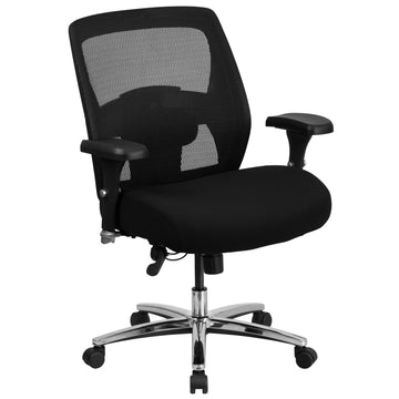 Flash Furniture GO-99-3-GG Mesh Office Chair, 32" Wide, Black - Default Title