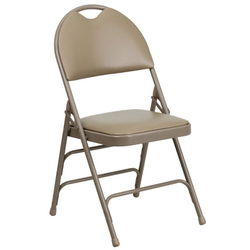Flash Furniture HA-MC705AV-3 Folding Chair, 15" Wide - Beige