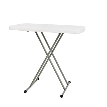 Flash Furniture DAD-YCZ-76X-GW-GG Folding Table, 19 1/2" x 30 1/4", White - Default Title