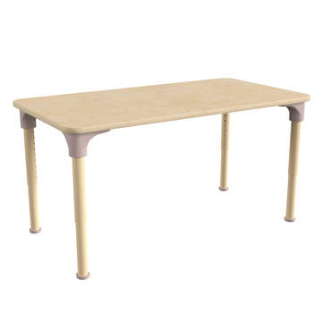 Flash Furniture Bright Beginnings Wood Activity Table, 15 - 23" High, Brown - Rectangle