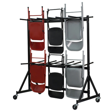 Flash Furniture NG-FC-DOLLY-GG Steel Chair Truck, 700 lb. 84 Chairs, Black - Default Title