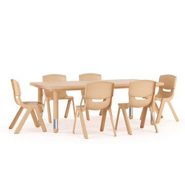 Flash Furniture YU-YCX-0013-2-RECT-TBL Table, 24" x 48" - Beige