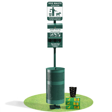 Flash Furniture YAN-XZYO45425-GG Galvanized Steel Station Kit, 11.5 gal., Green - Default Title