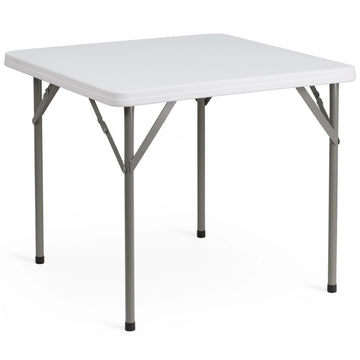 Flash Furniture DAD-YCZ-86-GG Folding Table, 34 1/2" x 34 1/2", White - Default Title