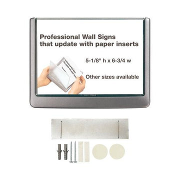 Durable 497737 Acrylic Sign Holder, 6 3/4" Wide, Gray