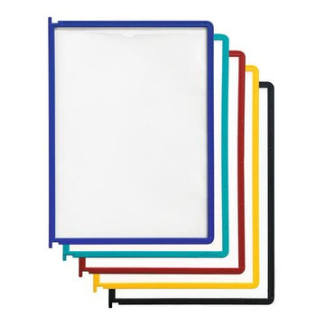 Durable 566600 Plastic Sized Panels, 8 1/2" x 11", Assorted, 5/Pack - Default Title
