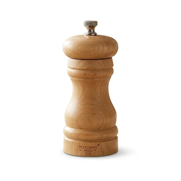 Fletchers' Mill Federal Wood Pepper Mill, 4" High, Brown - Cherry