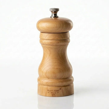 Fletchers' Mill Federal Wood Salt Mill, 4" High, Brown - Cherry