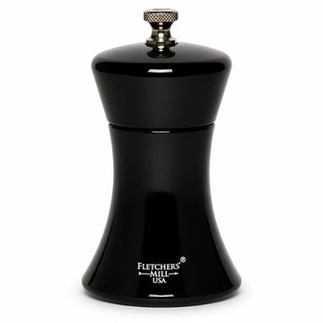 Fletchers' Mill SIE04PM21 Sierra Wood Pepper Mill, 4" High, Black - Default Title