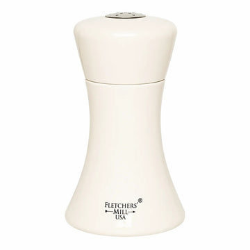 Fletchers' Mill SIE04SS24 Sierra Wood Salt Shaker, 4" High, White - Default Title