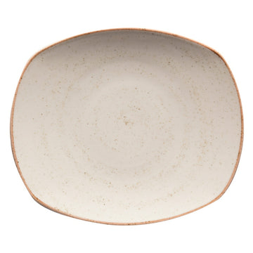 Corona by GET Enterprises Artisan Porcelain Plate, 7 1/2" Long, 24/Case - Beige