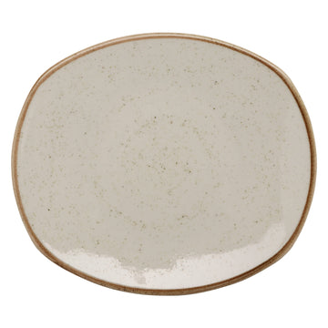 Corona by GET Enterprises Artisan Porcelain Plate, 10" Long, 12/Case - Beige