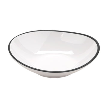 G.E.T. Enterprises B-100-W/BK GET Settlement Bistro White Melamine Bowl, 10 oz., 24/Case - Default Title