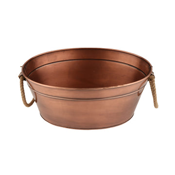 G.E.T. Enterprises Copper-Plated Iron Beverage Tub - 4 gal.