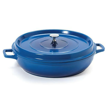 G.E.T. Enterprises CA-015 Cast Aluminum Paella Pan, 7.5 qt. - Blue