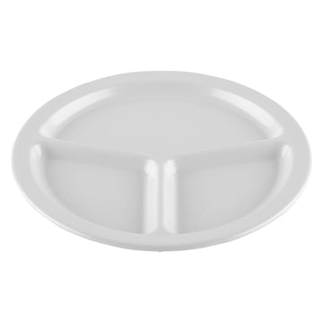 G.E.T. Enterprises CP-533-W GET SuperMel White Melamine Plate, 10" Diameter, 12/Case - Default Title