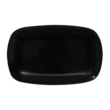 Corona by GET Enterprises Cosmos Porcelain Platter, 8 1/4" x 13 7/16", 12/Case - Black